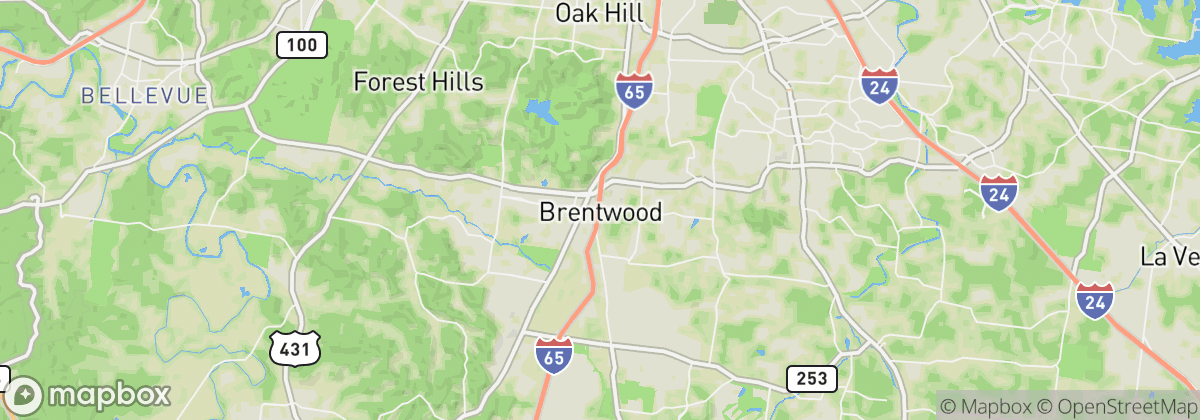 Map: Brentwood, TN