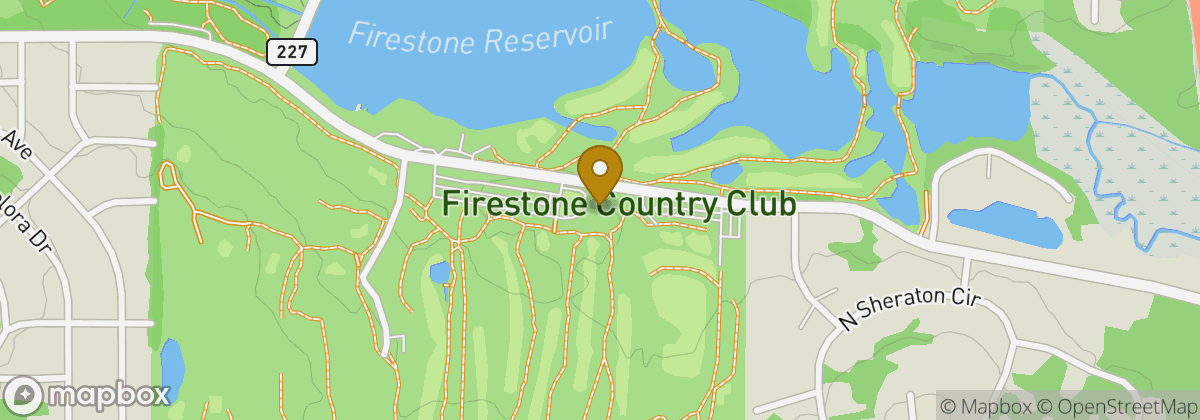 Map location: Firestone Country Club
