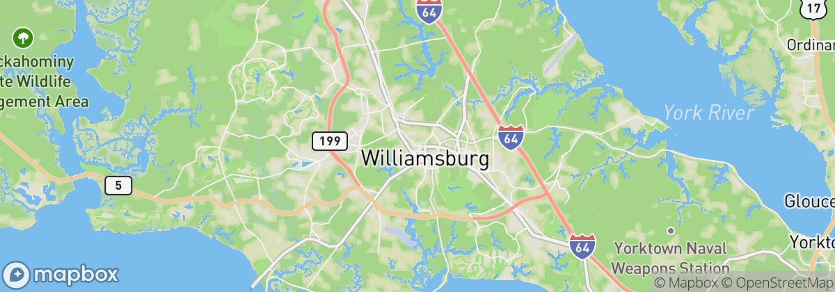 Map: Williamsburg, VA