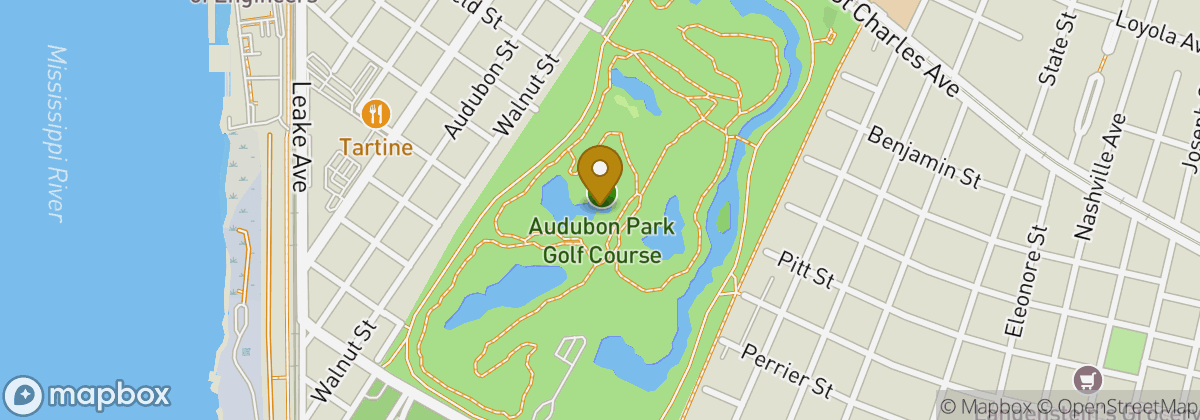 Map location: Audubon Park Golf Course