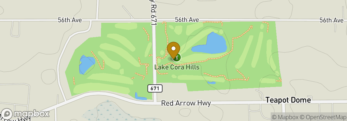 Map location: Lake Cora Hills