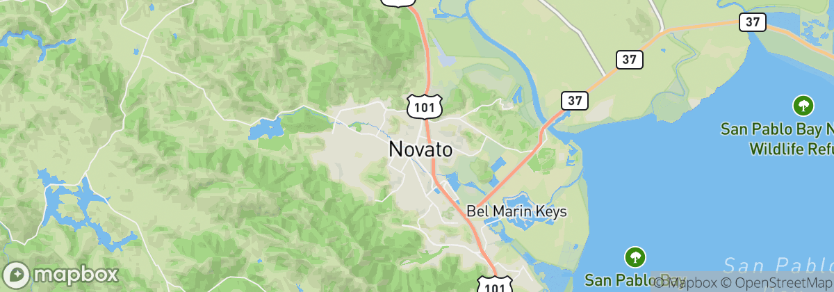 Map: Novato, CA