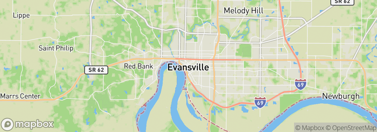 Map: Evansville, IN