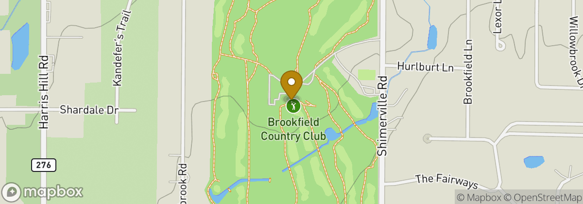 Map location: Brookfield Country Club