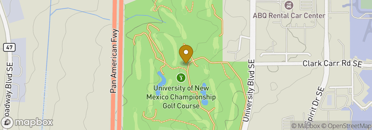 Map location: University of New Mexico Championship Golf Course