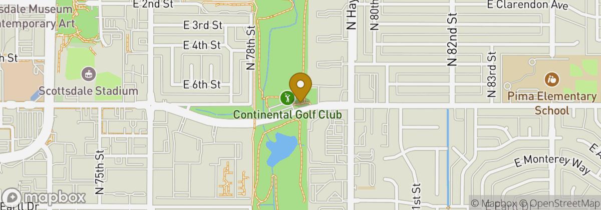 Map location: Continental Golf Club (Scottsdale)