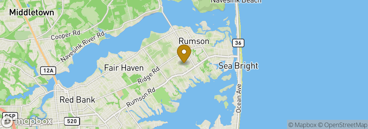 Map location: Rumson Country Club River House