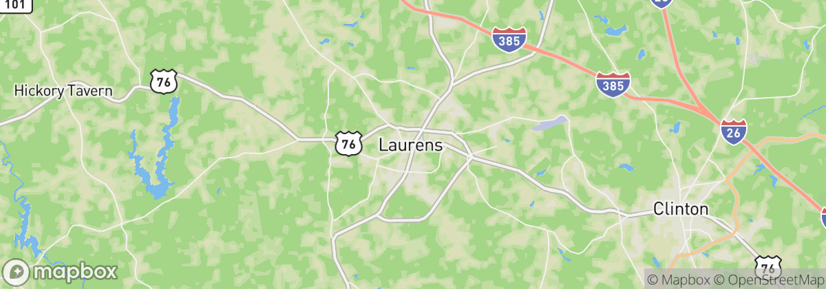 Map: Laurens, SC
