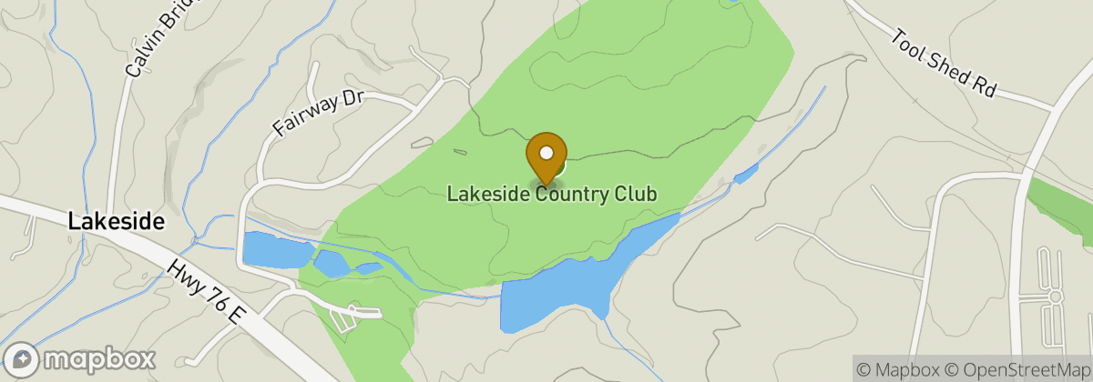 Map location: Lakeside Country Club