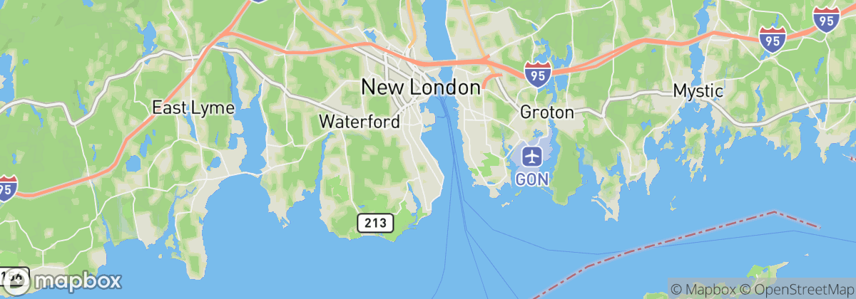 Map: New London, CT