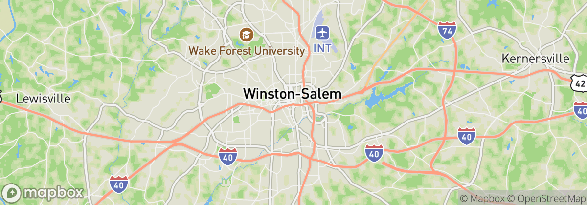 Map: Winston Salem, NC