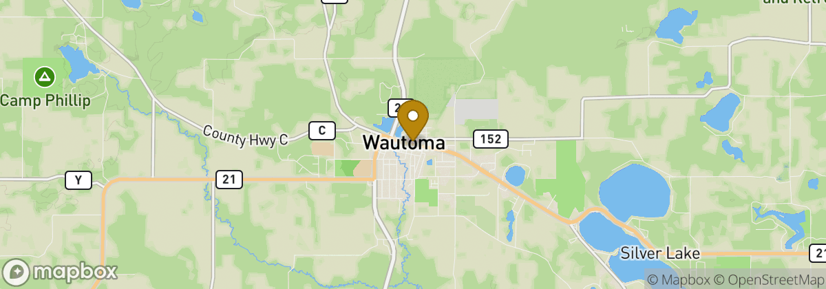 Map location: Wautoma