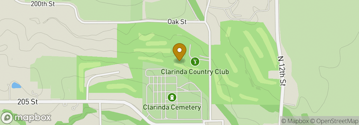 Map location: Clarinda Country Club