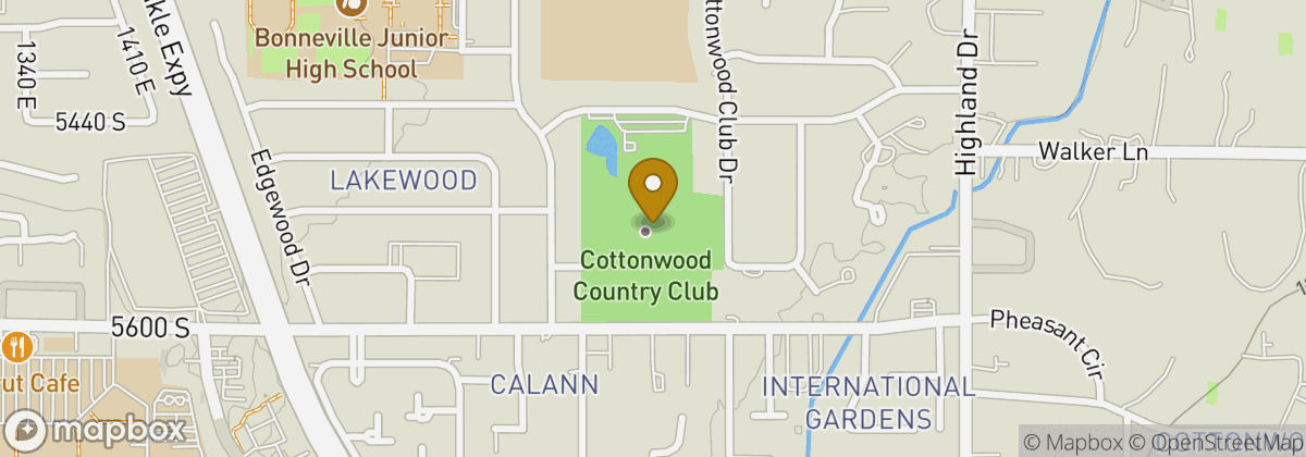 Map location: Cottonwood Country Club