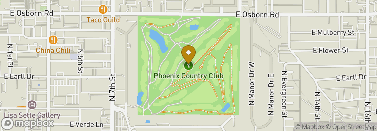 Map location: Phoenix Country Club