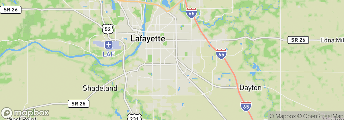 Map: Lafayette, IN