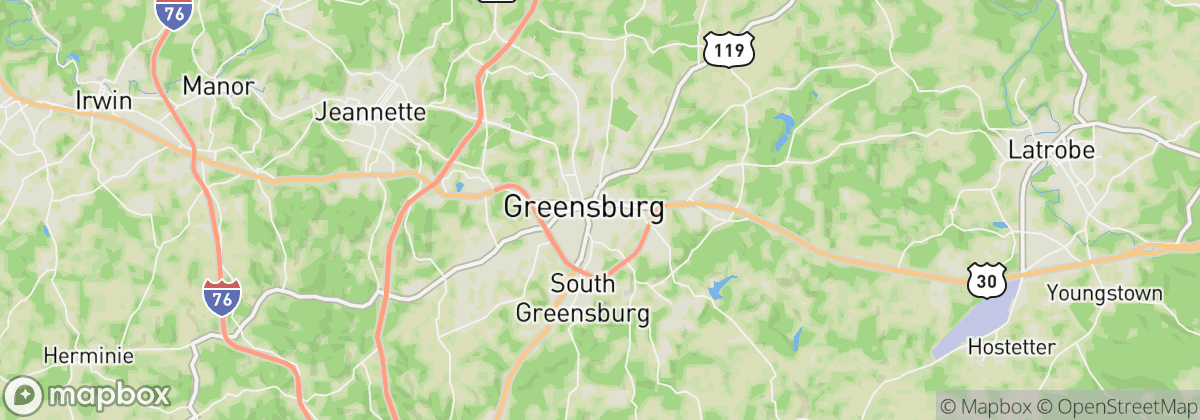 Map: Greensburg, PA