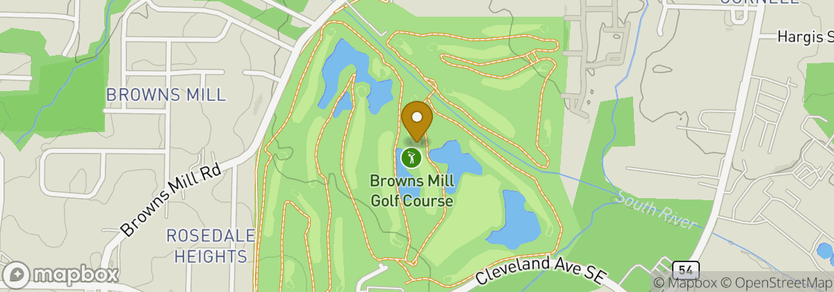 Map location: Brown's Mill Golf Course