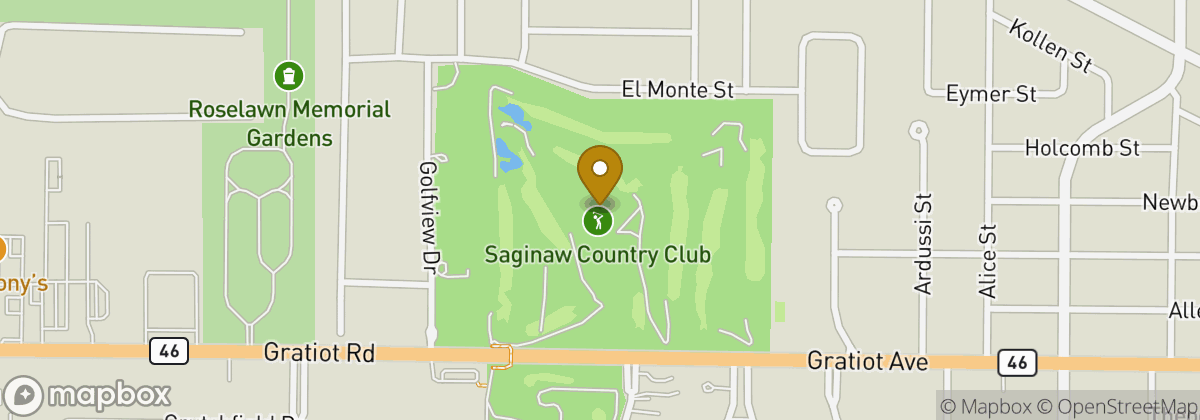 Map location: Saginaw Country Club