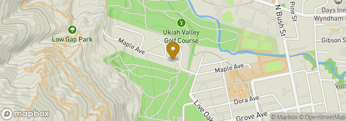 Map location: Ukiah Valley Golf Course