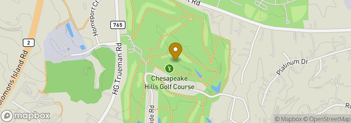Map location: Chesapeake Hills Golf Course