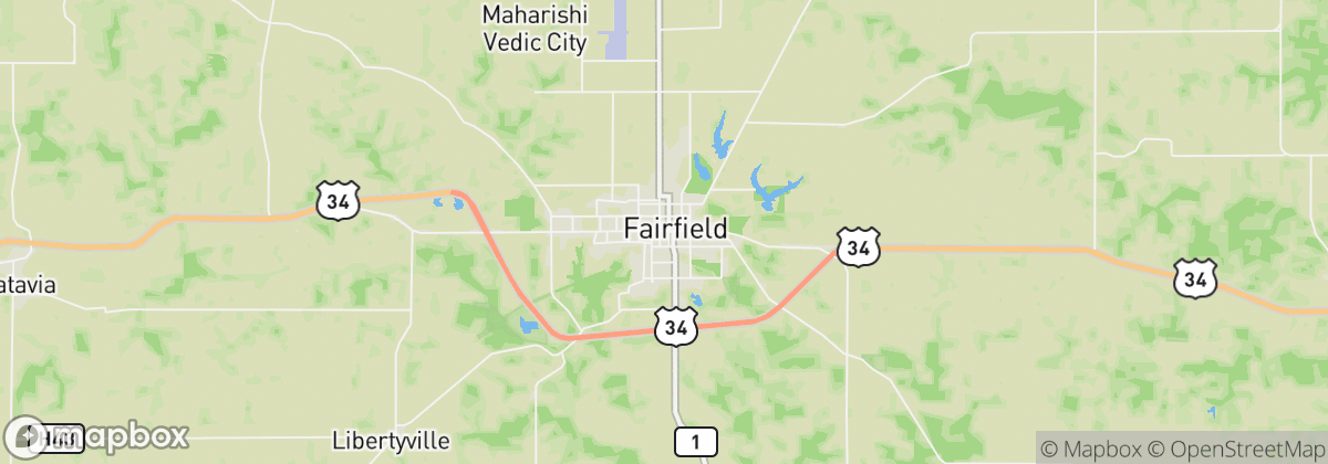 Map: Fairfield, IA