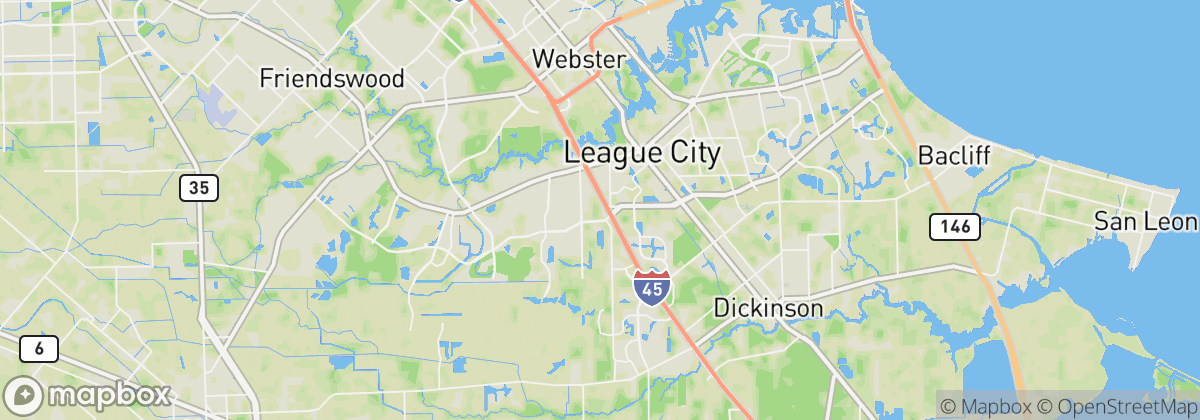 Map: League City, TX