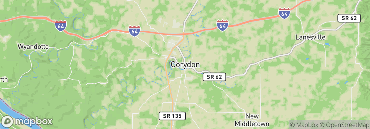 Map: Corydon, IN