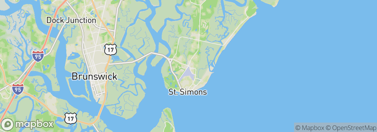 Map: St. Simons Island, GA