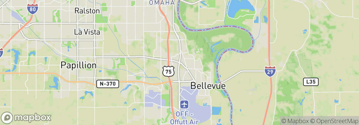 Map: Bellevue, NE
