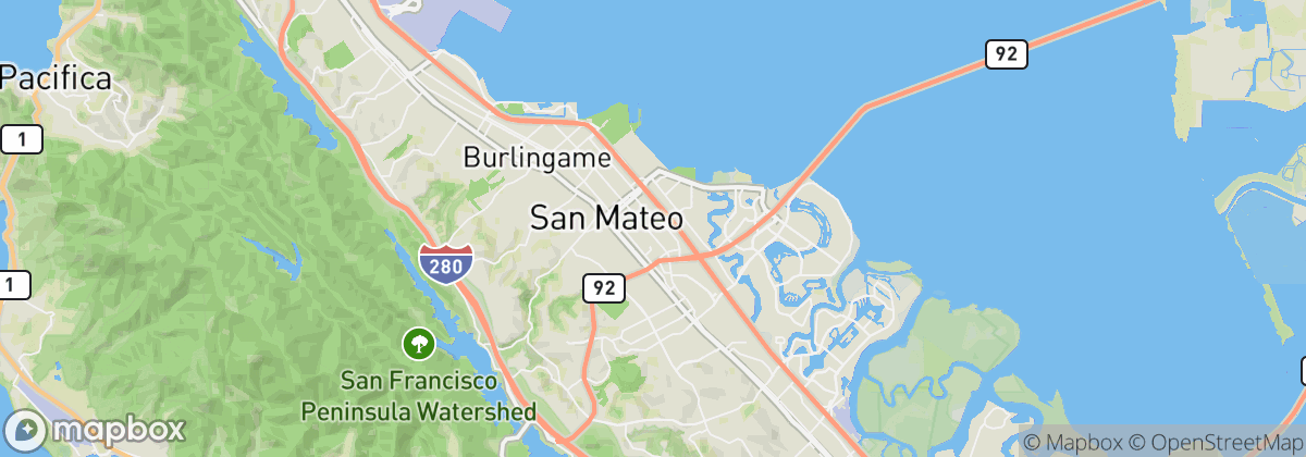 Map: San Mateo, CA