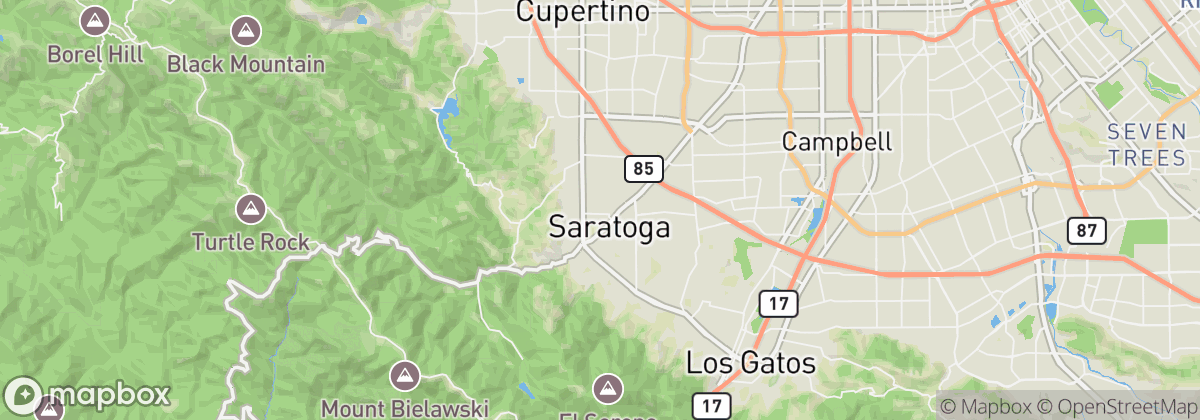 Map: Saratoga, CA