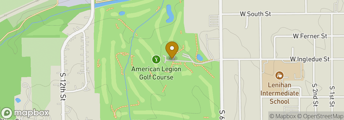 Map location: American legion Golf Course & Lounge