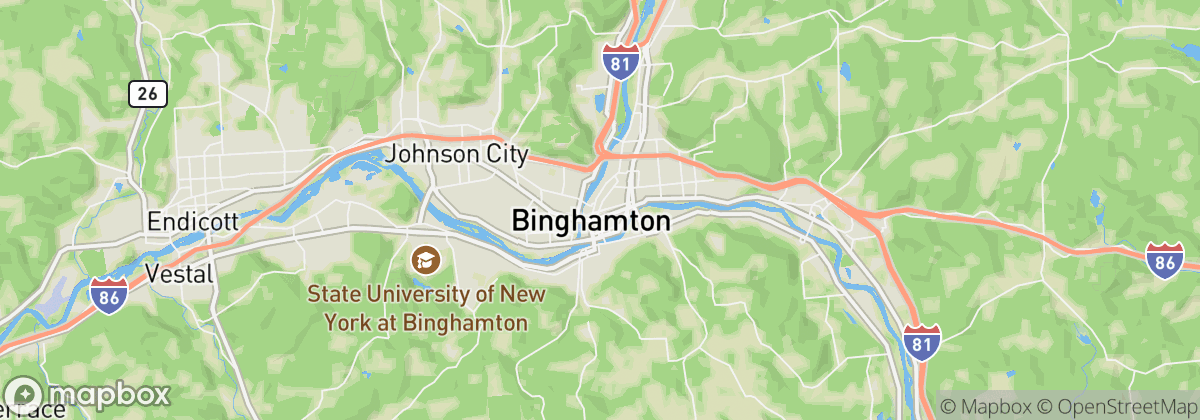 Map: Binghamton, NY