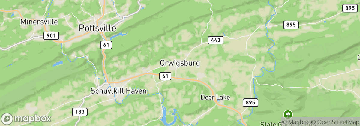 Map: Orwigsburg, PA