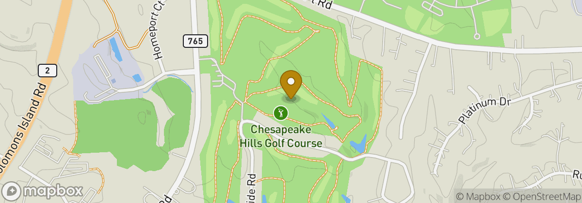 Map location: Chesapeake Hills Golf Course