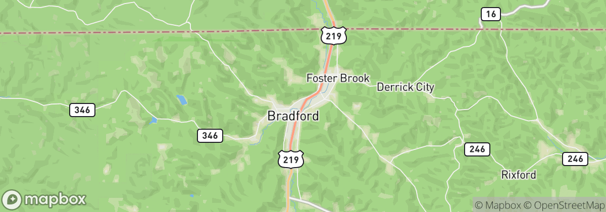 Map: Bradford, PA