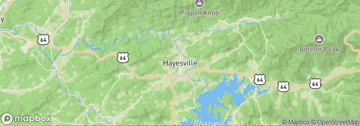 Map: Hayesville, NC