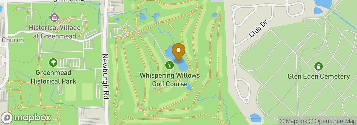 Map location: Whispering Willows Golf Course