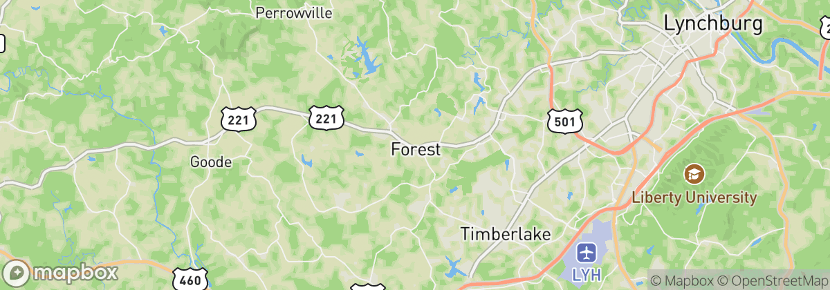 Map: Forest, VA