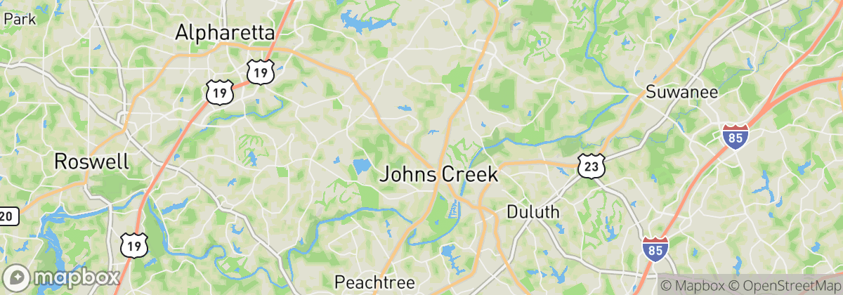 Map: Johns Creek, GA