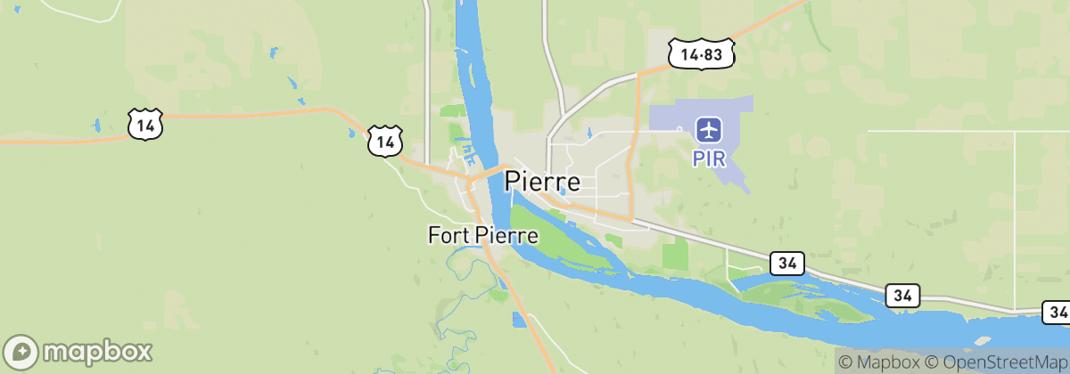 Map: Pierre, SD