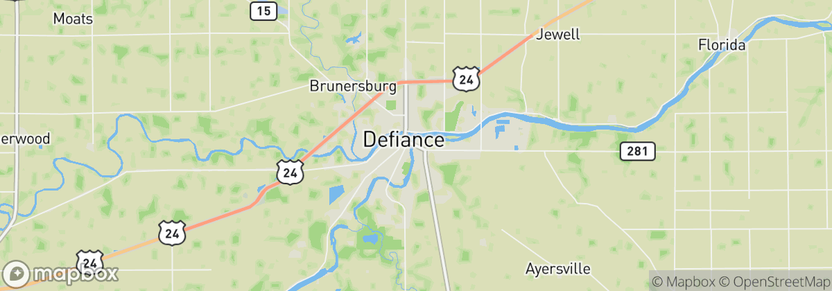 Map: Defiance, OH