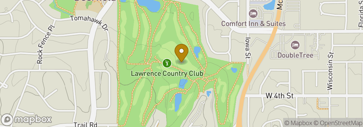 Map location: Lawrence Country Club