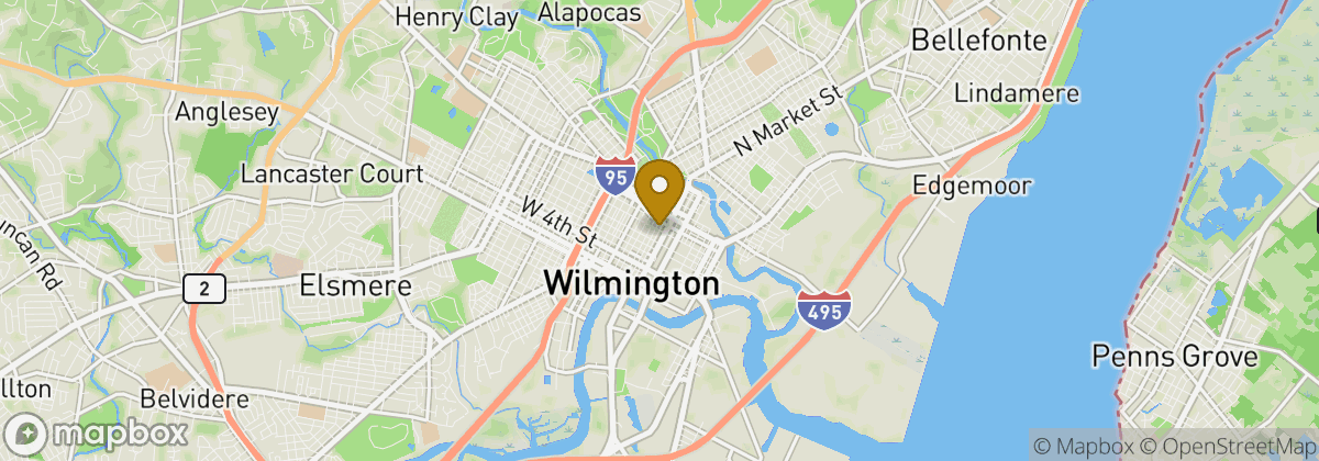 Map location: DuPont Country Club – Nemours Course