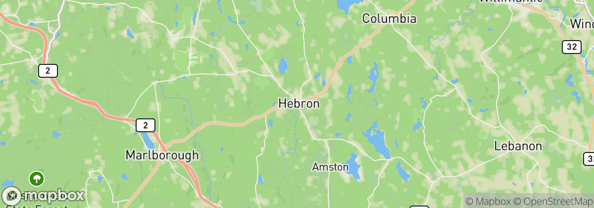Map: Hebron, CT