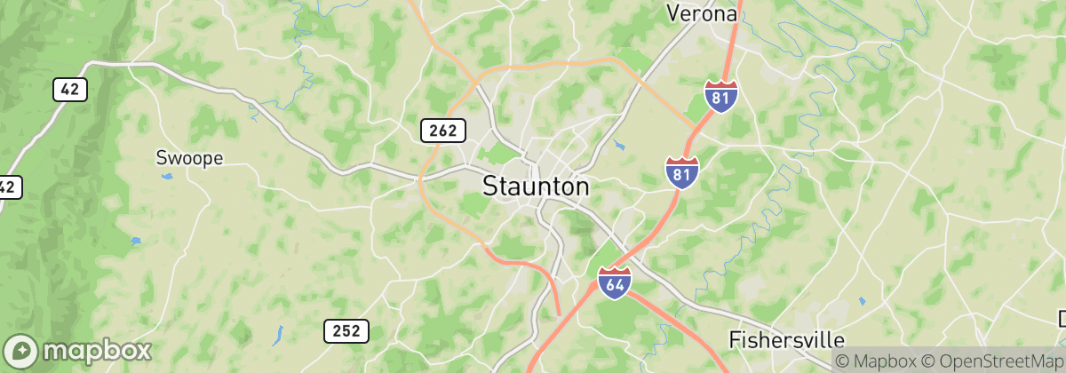 Map: Staunton, VA