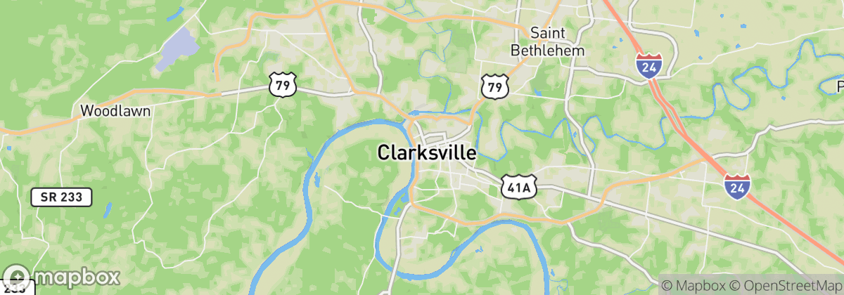 Map: Clarksville, TN