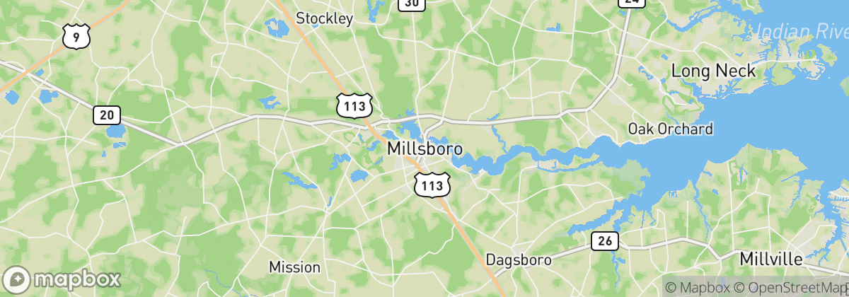 Map: Millsboro, DE