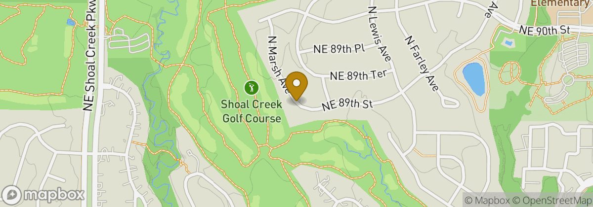 Map location: Shoal Creek Golf Course